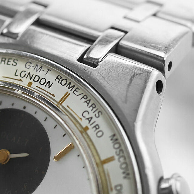中古 セイコー SEIKO ワールドタイム アラーム GMT 1999年製 5T52-7A00 アナログ 腕時計 ブランド メンズ ホワイト UW-SJ-OT-00080