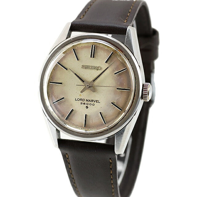中古 OH済 セイコー SEIKO ロードマーベル 36000 ハイビート 5740-8000 パティーナダイヤル 1972年2月製 5740-8000 アナログ 腕時計 ブランド メンズ UW-SJ-OT-00084