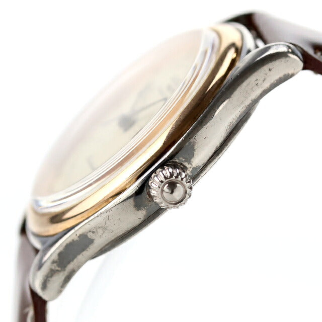 中古 OH済 セイコー SEIKO ローレル 復刻 手巻き 4S24-0030 K18PGベゼル SV925 スターリング 銀無垢 1995年10月製 4S24-0030 アナログ 腕時計 ブランド メンズ UW-SJ-OT-00086