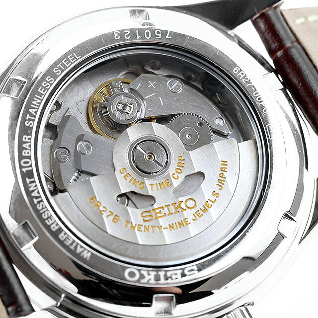 中古 メーカーOH済 セイコー SEIKO プレザージュ 琺瑯ダイヤル ほうろう パワーリザーブ 6R27-00F0 SARW011 腕時計 ブランド メンズ UW-SJ-PS-00013