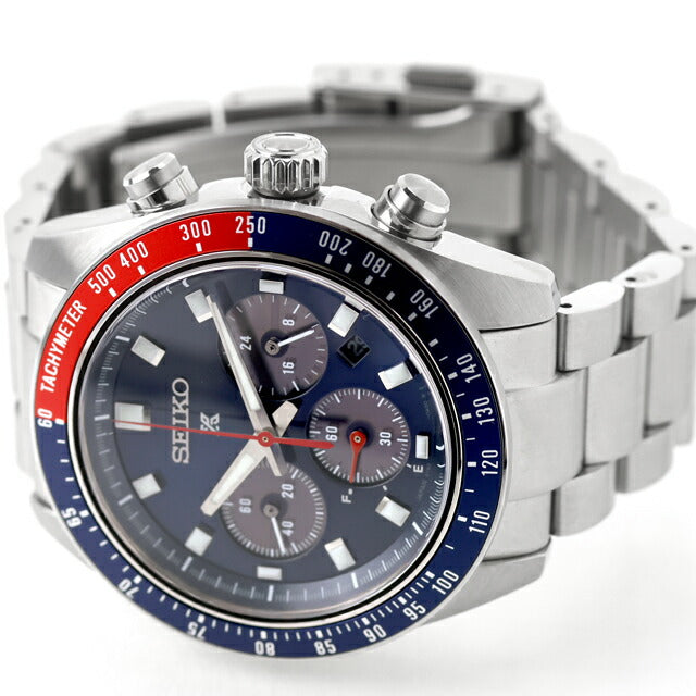 中古 セイコー SEIKO プロスペックス スピードタイマー ソーラークロノグラフ ペプシ 赤青 SBDL097 アナログ 腕時計 ブランド メンズ UW-SJ-PX-00005