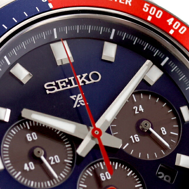 中古 セイコー SEIKO プロスペックス スピードタイマー ソーラークロノグラフ ペプシ 赤青 SBDL097 アナログ 腕時計 ブランド メンズ UW-SJ-PX-00005