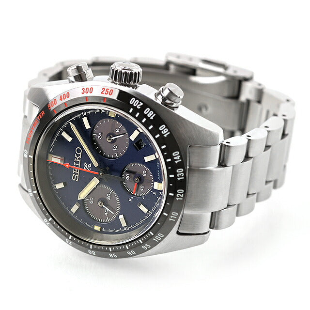 中古 セイコー SEIKO PROSPEX SPEEDTIMER プロスペックス スピードタイマー ソーラー クロノ 青黒 SBDL087 多針アナログ 腕時計 メンズ UW-SJ-PX-00034