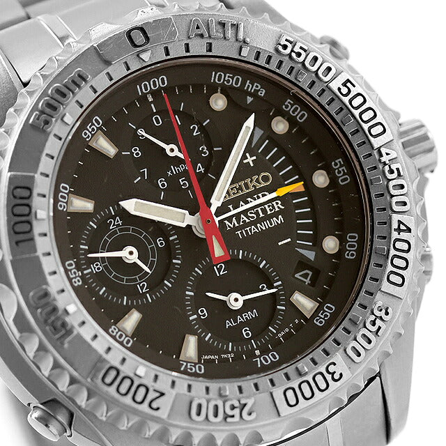 中古 セイコー SEIKO ランドマスター サミッター SBCN003 気圧計 高度計 多機能クオーツ チタン 1997年製 7K32-0A10 アナログ 腕時計 メンズ UW-SJ-PX-00075