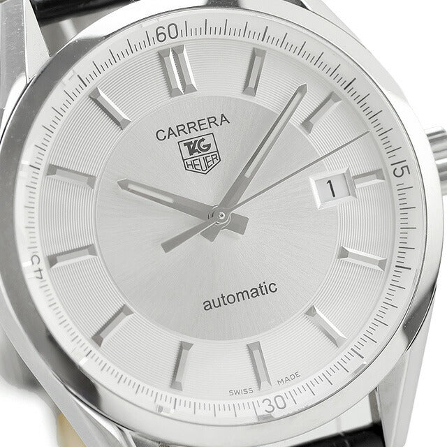 中古 タグ・ホイヤー TAG Heuer カレラ キャリバー5 シンプル デイト 自動巻き 純正ベルト付属 WV211A-0 アナログ 腕時計 ブランド メンズ UW-TH-CR-00003