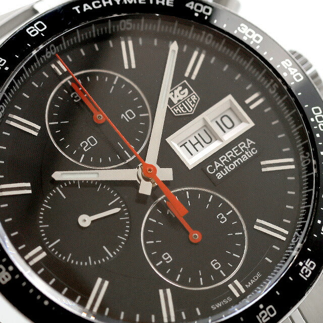 中古 仕上げ済 タグ・ホイヤー TAG Heuer カレラ キャリバー16 デイデイト 自動巻きクロノグラフ CV201AH.BA0725 アナログ 腕時計 ブランド UW-TH-CR-00004