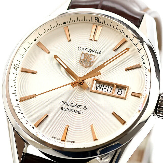 中古 仕上げ済 タグ・ホイヤー TAG Heuer カレラ キャリバー5 デイデイト 41mm 自動巻き WAR201D.FC6291 アナログ 腕時計 ブランド メンズ UW-TH-CR-00006
