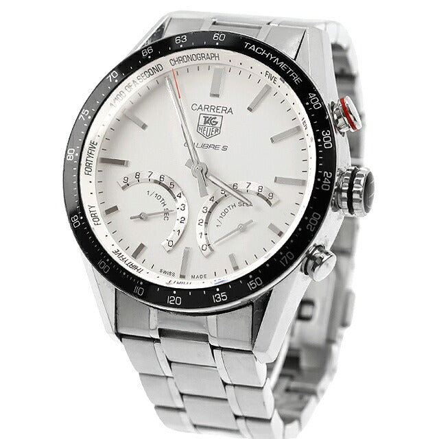 中古 タグ・ホイヤー TAG Heuer カレラ キャリバーS クォーツクロノグラフ 1/100秒 パーペチュアルカレンダー CV7A13.BA0795 腕時計 メンズ UW-TH-CR-00011