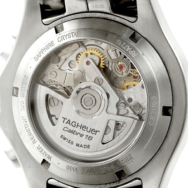 中古 タグ・ホイヤー TAG Heuer リンク タキメーター クロノグラフ 200m防水 ブラック文字盤 CJF2110.BA0594 アナログ 腕時計 ブランド メンズ UW-TH-LK-00001