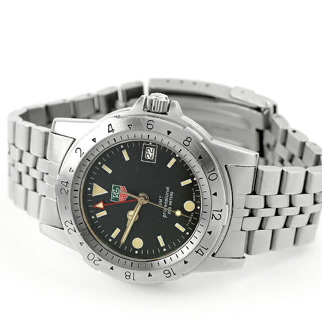中古 タグ・ホイヤー TAG Heuer 1500シリーズ GMT プロフェッショナル クォーツ アナログ 腕時計 ブランド メンズ ブラック UW-TH-OT-00013