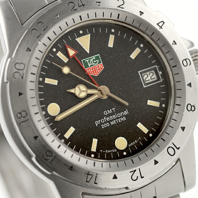 中古 タグ・ホイヤー TAG Heuer 1500シリーズ GMT プロフェッショナル クォーツ アナログ 腕時計 ブランド メンズ ブラック UW-TH-OT-00013