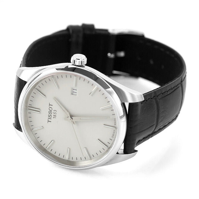 中古 超美品 ティソ TISSOT PR100 クオーツ 40mm クラシック T1504101601100 アナログ 腕時計 ブランド メンズ ホワイト ブラック UW-TS-OT-00007