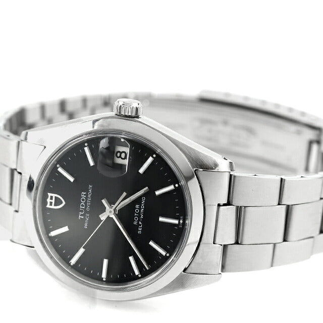 中古 チューダー TUDOR プリンス オイスターデイト 9050/0 チュードル 盾 リダンダイヤル 90500 アナログ 腕時計 ブランド メンズ ブラック UW-TU-PC-00001