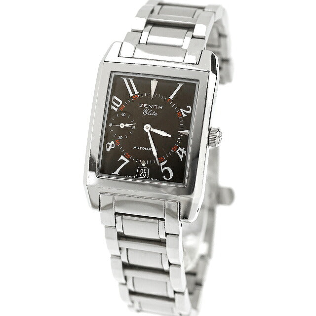 中古 ゼニス ZENITH ポートロワイヤル エリート スモールセコンド レクタンギュラー アナログ 腕時計 ブランド メンズ ブラック UW-ZE-EL-00001