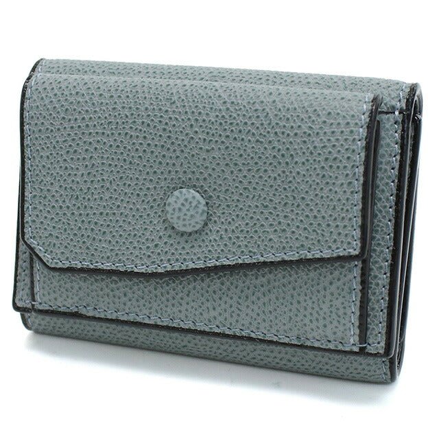 ヴァレクストラ 三折財布小銭入付き レディース ブランド VALEXTRA イタリア V8L26 ブルーグレー 財布 VLEV8L26041