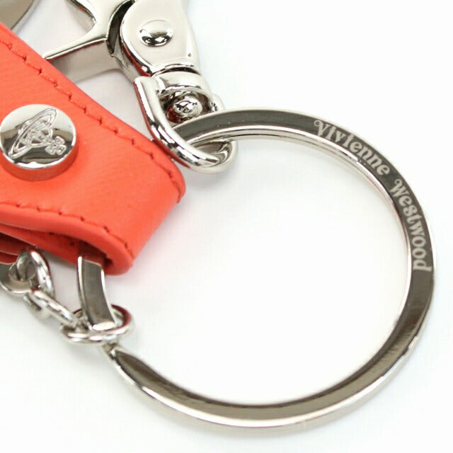 ヴィヴィアン キーリング ユニセックス Vivienne Westwood メタル レザー イタリア 82030016 レッド系 小物 選べるモデル VWW82030016011