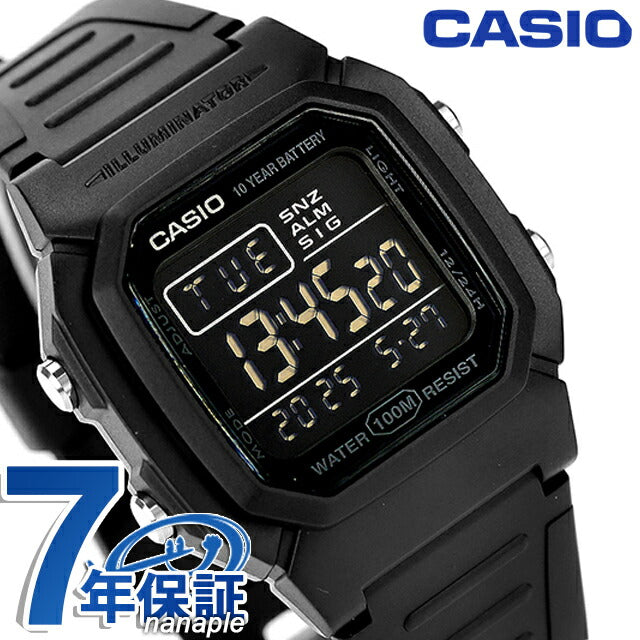 カシオ チープカシオ CASIO クォーツ 電池式 W-800H-1BV 海外モデル メンズ チプカシ 腕時計 ブランド カシオ casio デジタル ブラック 黒 W-800H-1BVDF