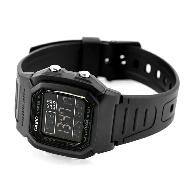 カシオ チープカシオ CASIO クォーツ 電池式 W-800H-1BV 海外モデル メンズ チプカシ 腕時計 ブランド カシオ casio デジタル ブラック 黒 W-800H-1BVDF