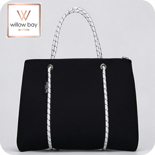 ウィローベイ トートバッグ レディース ブランド WILLOWBAY デイドリーマーウィズジップクロージャーフルサイズ マザーズバッグ BLACK WB-9717