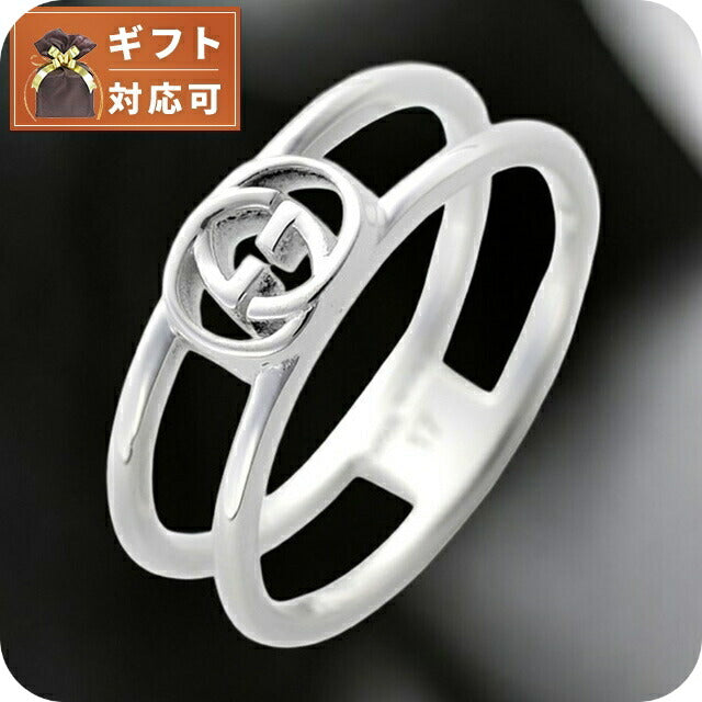 グッチ GUCCI インターロッキングG レディース メンズ リング 指輪 17号 298036 J8400 8106 17 シルバー WQ00003432