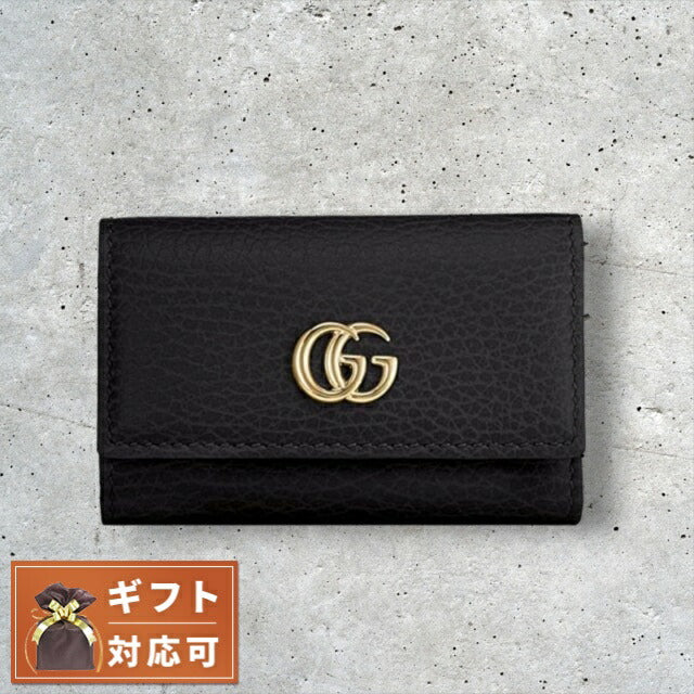 グッチ GUCCI キーケース レディース 456118-CAO0G-1000 ブラック WQ00035206