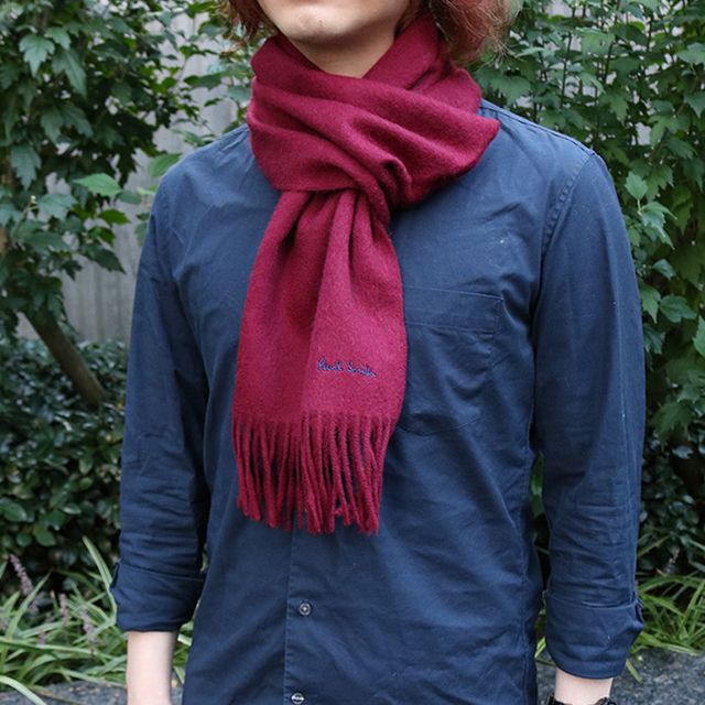 ポールスミス PAUL SMITH マフラー M1A-933D-AS04-28 メンズ ボルドー WQ00035914