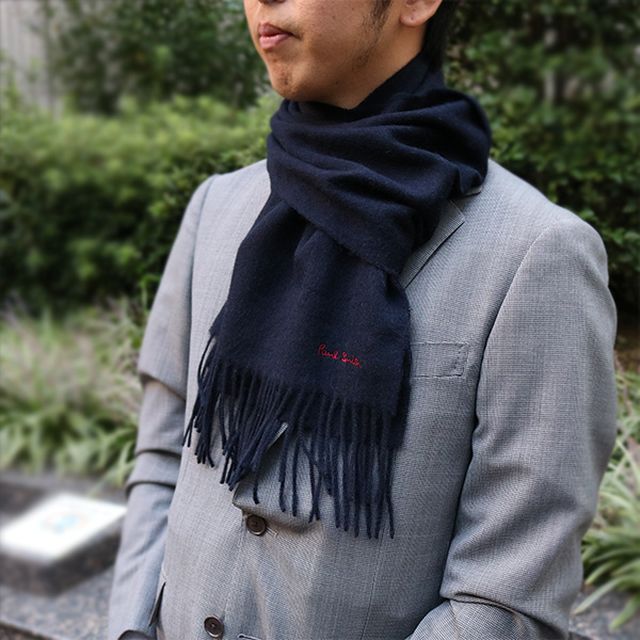 ポールスミス PAUL SMITH マフラー M1A-933D-AS04-47 メンズ ネイビー WQ00035915