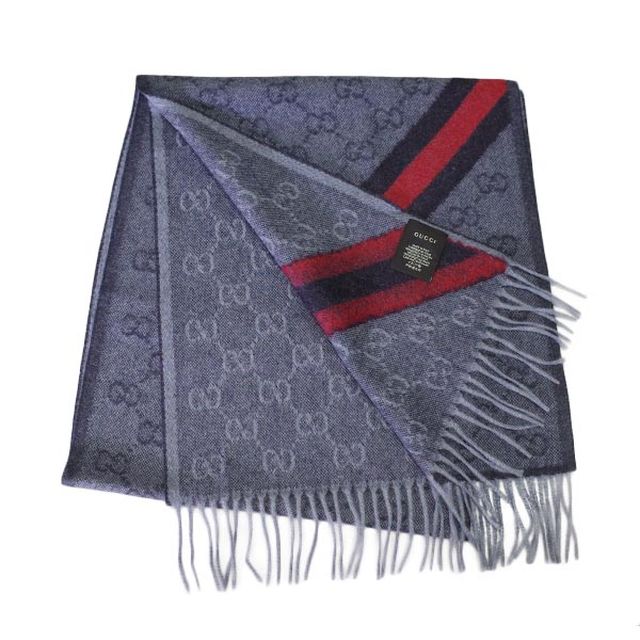 グッチ GUCCI マフラー GG柄 メンズ レディース 570603 3G200 4068 ミッドナイトブルー WQ00035927