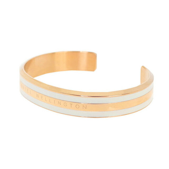 ダニエルウェリントン DANIEL WELLINGTON バングル ブレスレット レディース DW00400067 CLASSIC SLIM BRACELET SATIN WHITE M ローズゴールド ホワイト WQ00039456