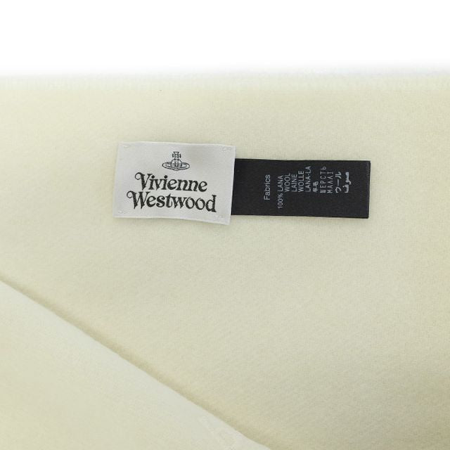 ヴィヴィアンウエストウッド VIVIENNE WESTWOOD マフラー ストール オーブロゴ 刺繍 無地 メンズ レディース A401-WHITE WQ00040734
