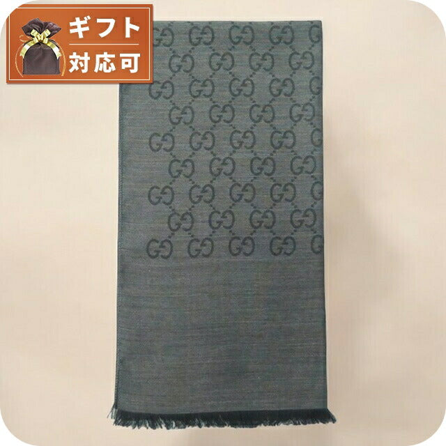 グッチ GUCCI ストール マフラー ロゴ GG メンズ レディース 165904 3G646 1100 チャコールグレー WQ00041480