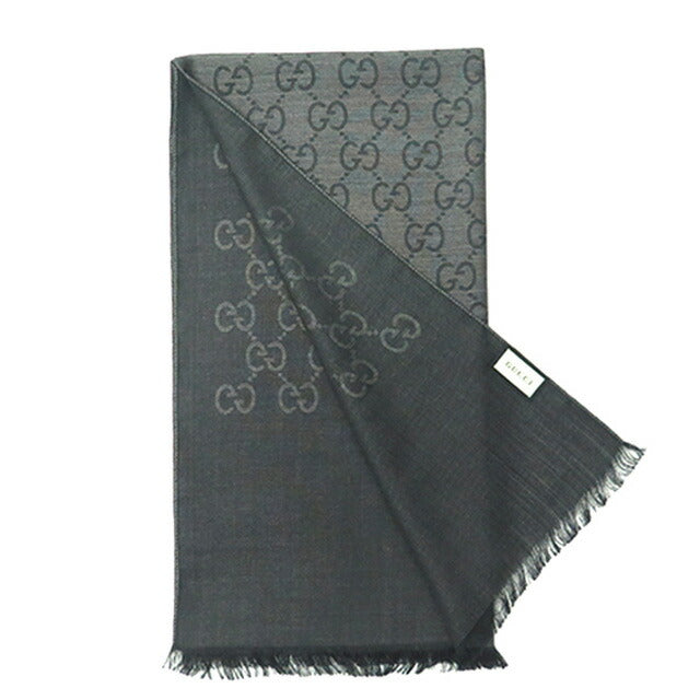 グッチ GUCCI ストール マフラー ロゴ GG メンズ レディース 165904 3G646 1100 チャコールグレー WQ00041480