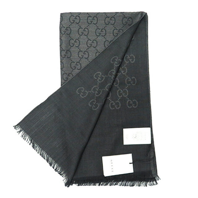グッチ GUCCI ストール マフラー ロゴ GG メンズ レディース 165904 3G646 1100 チャコールグレー WQ00041480