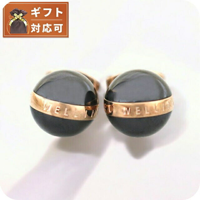 ダニエルウェリントン DANIEL WELLINGTON ピアス レディース DW00400151 アスピレーションイヤリング ブラック ローズゴールド WQ00041846