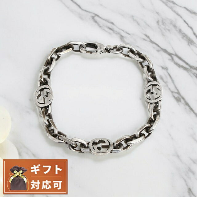グッチ GUCCI ブレスレット 620798-J8400-0811-19 インターロッキングG シルバー WQ00041905