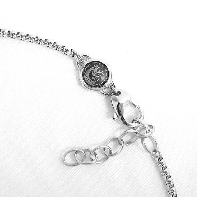 ディーゼル DIESEL ネックレス ペンダント DX1143040 メンズ レディース ダブルプレート ガンメタル シルバー WQ00042379