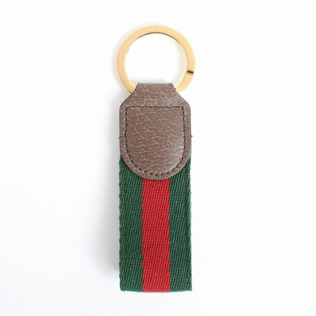 グッチ GUCCI キーリング 523161-HE2NG-8742 レディース GGロゴ VRV NEW ACERO ブラウン グリーン レッド WQ00043631