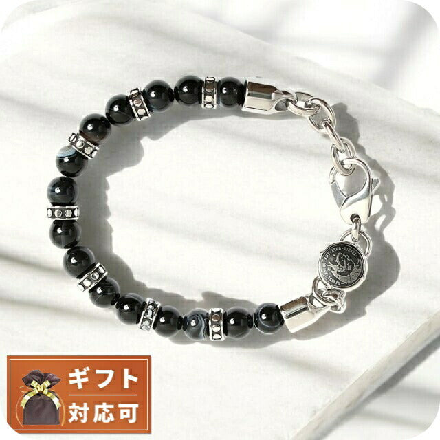 ディーゼル DIESEL ブレスレット DX1163040 メンズ ブラック シルバー WQ00043721