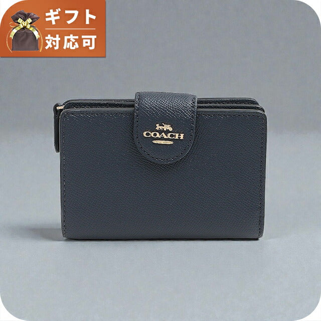 コーチ COACH 二つ折り財布 6390-IMMID レディース ネイビー