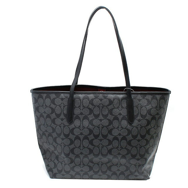 コーチ COACH シティー トート シグネチャーキャンバス 5696-SVTSQ レディース アウトレット ブラック グレー WQ00045473