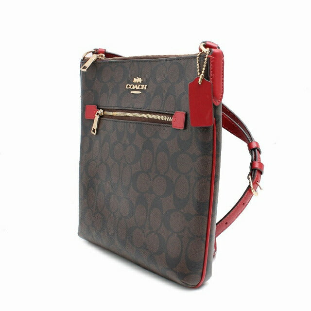 コーチ COACH アウトレット ショルダーバッグ C1554-IMRVQ レディース ブラウン レッド WQ00045795