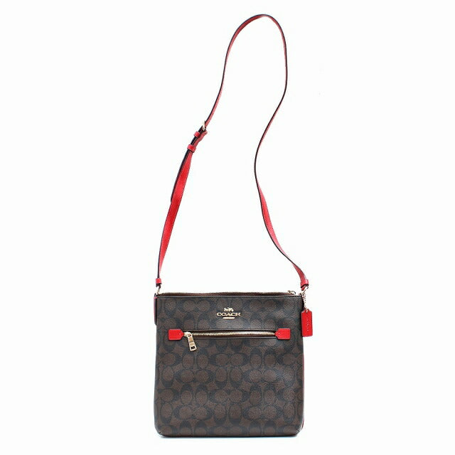 コーチ COACH アウトレット ショルダーバッグ C1554-IMRVQ レディース ブラウン レッド WQ00045795