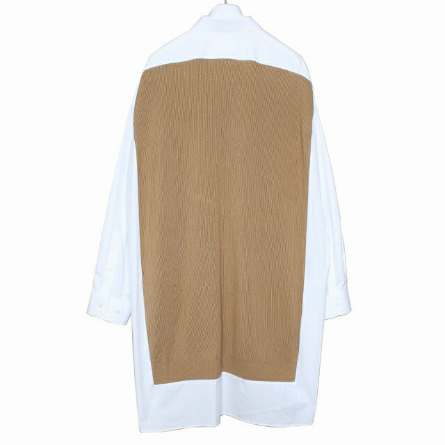 メゾンマルジェラ MAISON MARGIELA シャツワンピース ニット重ね着長袖シャツ S51DL0356S43001988-M レディース WQ00045864