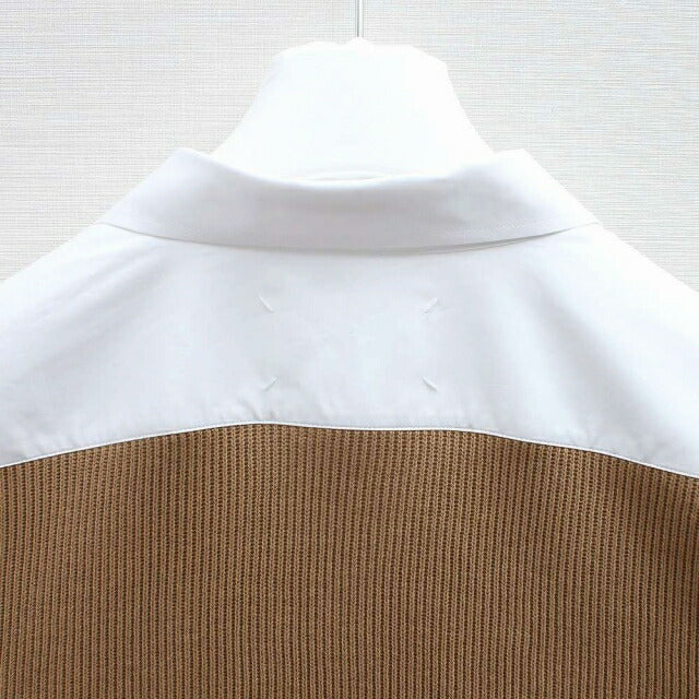 メゾンマルジェラ MAISON MARGIELA シャツワンピース ニット重ね着長袖シャツ S51DL0356S43001988-M レディース WQ00045864