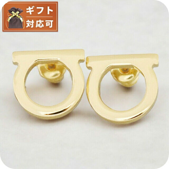 【新品未使用品】フェラガモ　ガンチーニ　ゴールドピアス　FERRAGAMO FERRAGAMO フェラガモ ガンチーニ ピアス 760119 696429 696430