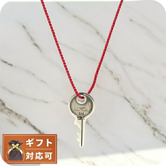 ポールスミス PAUL SMITH ネックレス M1A-NECK-JKEY-82 メンズ レディース 鍵モチーフ 82 シルバー レッド WQ00046475