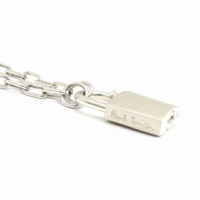 ポールスミス PAUL SMITH ネックレス M1A-NECK-JLOCK-82 メンズ レディース ロック ジップ 82 シルバー WQ00046476
