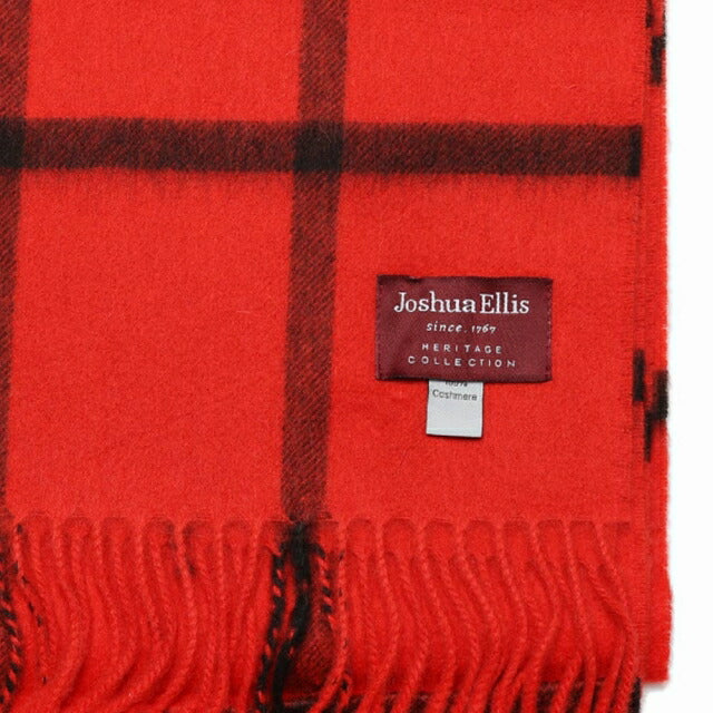 ジョシュア エリス Joshua Ellis カシミヤマフラー LCS50502 メンズ レディース レッド マルチ WQ00047662