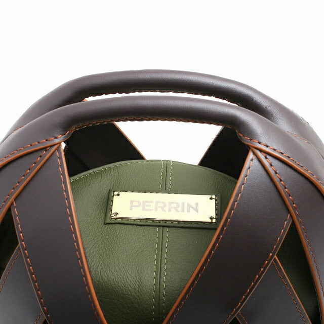 ペランパリ PERRIN PARIS ショルダーバッグ RIV31CALWG-ESPRESSO-KHAKI レディース プチパニエスモール WQ00048594