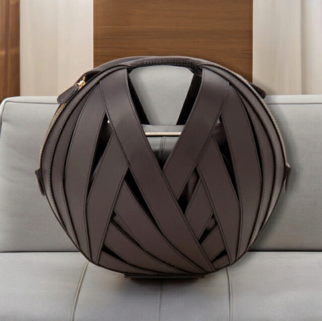 ペランパリ PERRIN PARIS ハンドバッグ RIV4CALWG-ESPRESSO レディース パニエ LE PANIER ESPRESSO ダークブラウン WQ00048597